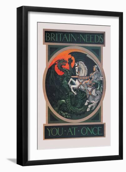 Britain Needs You at Once-null-Framed Art Print