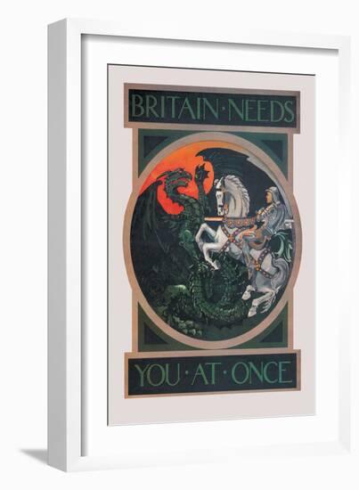 Britain Needs You at Once-null-Framed Art Print