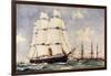 Britain's First Two Ironclads-Charles Edward Dixon-Framed Giclee Print