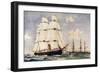 Britain's First Two Ironclads-Charles Edward Dixon-Framed Giclee Print