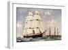 Britain's First Two Ironclads-Charles Edward Dixon-Framed Giclee Print