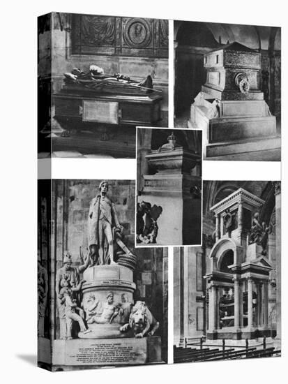 Britain's Glorious Dead Honoured by Tomb and Monument in St Paul's Cathedral, 1926-1927-Alfred George Stevens-Stretched Canvas