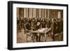 Britain's Prime Minister Signing the Treaty of Peace with Germany in the Hall of Mirrors-null-Framed Giclee Print