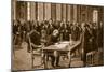 Britain's Prime Minister Signing the Treaty of Peace with Germany in the Hall of Mirrors-null-Mounted Giclee Print