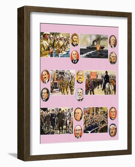 Britain's Prime Ministers-null-Framed Giclee Print