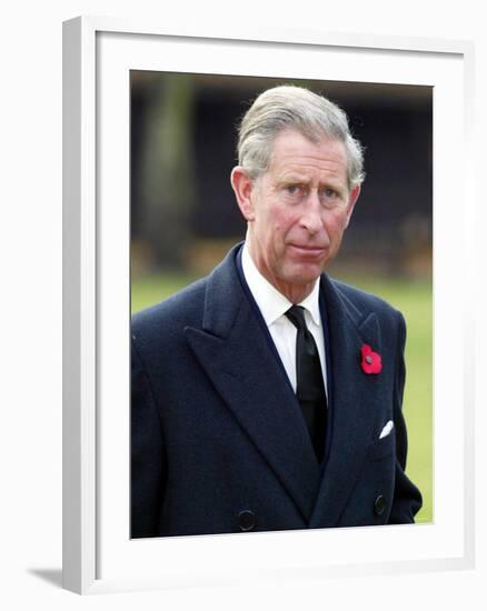 Britain's Prince of Wales Visits the Royal Hospital, Chelsea, London Home of the Chelsea Pensioners-null-Framed Photographic Print