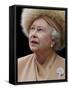 Britain's Queen Elizabeth II Looks Up at the Statue of Her Mother at the Unveiling Ceremony-null-Framed Stretched Canvas