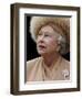 Britain's Queen Elizabeth II Looks Up at the Statue of Her Mother at the Unveiling Ceremony-null-Framed Photographic Print