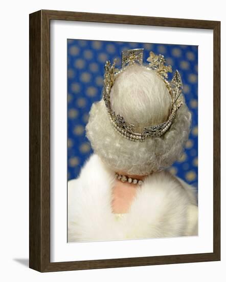 Britain's Queen Elizabeth Leaves the Houses of Parliament in London-null-Framed Photographic Print