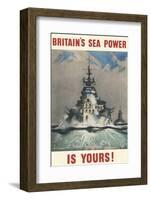 Britain's Sea Power Is Yours!-null-Framed Photographic Print