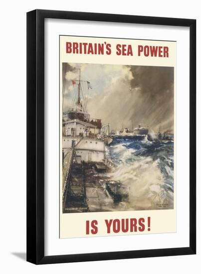 Britain's Sea Power Is Yours!-null-Framed Art Print