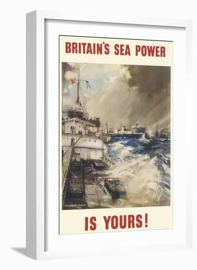 Britain's Sea Power Is Yours!-null-Framed Art Print