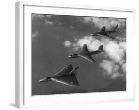 Britain's "V-Bomber" Trio Flying in Formation-null-Framed Photographic Print