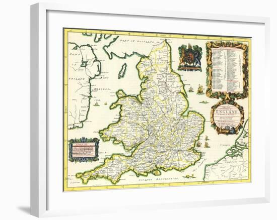 Britannia Atlas, 1675-John Ogilby-Framed Giclee Print