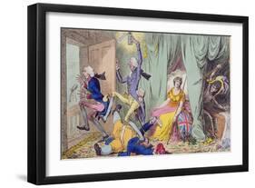 Britannia Between Death and the Doctor's-James Gillray-Framed Giclee Print