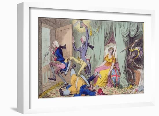 Britannia Between Death and the Doctor's-James Gillray-Framed Giclee Print
