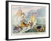 Britannia Between Scylla and Charybdis, or the Vessel of Constitution Steered Clear of the Rock…-James Gillray-Framed Giclee Print