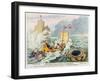 Britannia Between Scylla and Charybdis, or the Vessel of Constitution Steered Clear of the Rock…-James Gillray-Framed Giclee Print