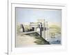 'Britannia Bridge, Anglesey Entrance', Wales, 1849-George Hawkins-Framed Giclee Print