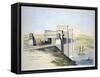 'Britannia Bridge, Anglesey Entrance', Wales, 1849-George Hawkins-Framed Stretched Canvas