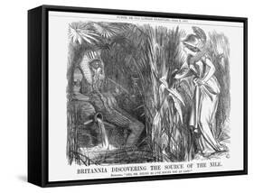 Britannia Discovering the Source of the Nile, 1863-John Tenniel-Framed Stretched Canvas