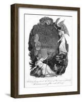Britannia Having Chained the Demon of War, 1816-T Wallis-Framed Giclee Print