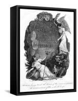 Britannia Having Chained the Demon of War, 1816-T Wallis-Framed Stretched Canvas