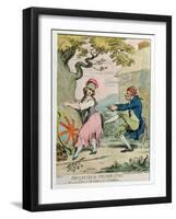 Britannia in French Stays, or Re-Form at the Expense of Constitution, Published by Hannah…-James Gillray-Framed Giclee Print