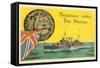 Britannia Rules the Waves, Battleship-null-Framed Stretched Canvas