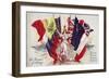 Britannia Surrounded by Flags of the Allies-null-Framed Giclee Print