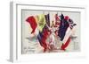 Britannia Surrounded by Flags of the Allies-null-Framed Giclee Print