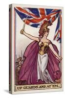 Britannia with Soldiers and Union Flag-null-Stretched Canvas