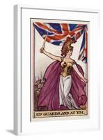 Britannia with Soldiers and Union Flag-null-Framed Giclee Print