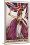 Britannia with Soldiers and Union Flag-null-Mounted Giclee Print