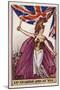 Britannia with Soldiers and Union Flag-null-Mounted Giclee Print