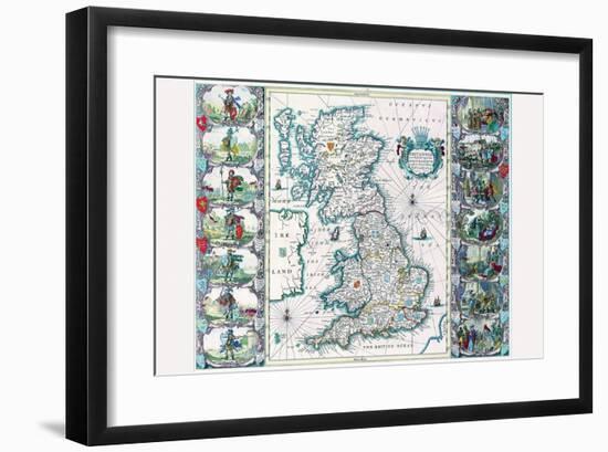 Britannia-John Speed-Framed Art Print