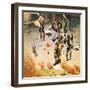 British 1st Airborne Division Dropping on Arnhem on 17th September, 1944-Graham Coton-Framed Giclee Print