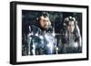 British actors Nigel Terry as King Arthur and Robert Addie as Mordred in the, 1981 film "Excalibur"-null-Framed Photo