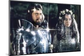 British actors Nigel Terry as King Arthur and Robert Addie as Mordred in the, 1981 film "Excalibur"-null-Mounted Photo