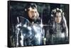 British actors Nigel Terry as King Arthur and Robert Addie as Mordred in the, 1981 film "Excalibur"-null-Framed Stretched Canvas