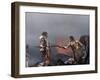 British actors Nigel Terry as King Arthur and Robert Addie as Mordred in the, 1981 film "Excalibur"-null-Framed Photo