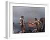 British actors Nigel Terry as King Arthur and Robert Addie as Mordred in the, 1981 film "Excalibur"-null-Framed Photo