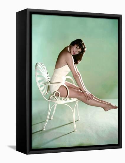 British actress Joan Collins 1956 (photo)-null-Framed Stretched Canvas