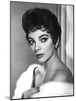 British actress Joan Collins in the 50's (b/w photo)-null-Mounted Photo