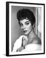 British actress Joan Collins in the 50's (b/w photo)-null-Framed Photo