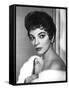 British actress Joan Collins in the 50's (b/w photo)-null-Framed Stretched Canvas