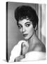 British actress Joan Collins in the 50's (b/w photo)-null-Stretched Canvas