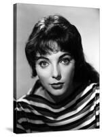 British actress Joan Collins in the 50's (b/w photo)-null-Stretched Canvas