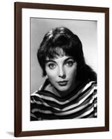 British actress Joan Collins in the 50's (b/w photo)-null-Framed Photo