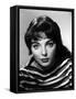 British actress Joan Collins in the 50's (b/w photo)-null-Framed Stretched Canvas